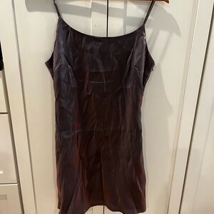 Lulu's Strapless Metalic Purple Dress